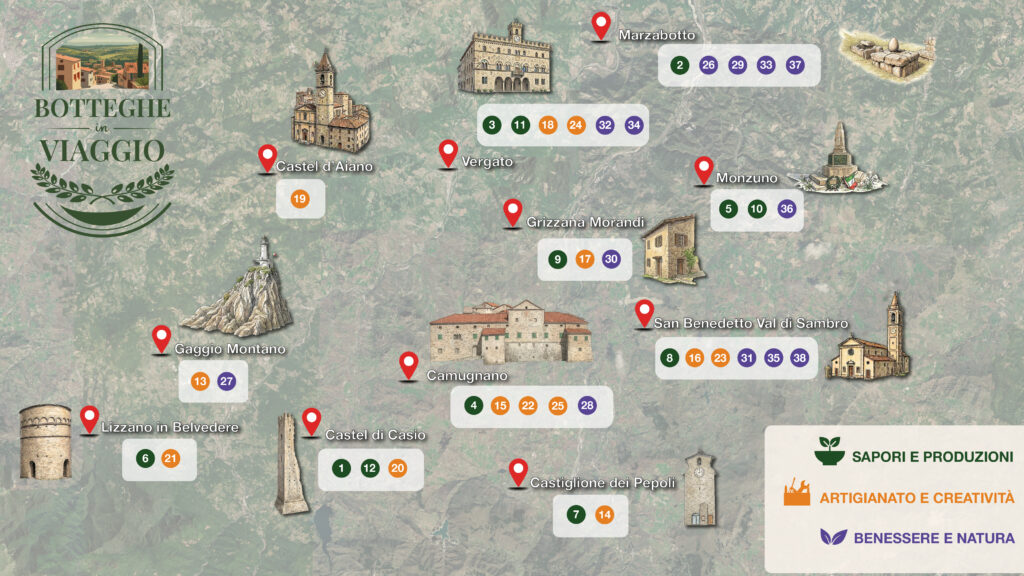 Mappa Botteghe in Viaggio Mappa Botteghe in Viaggio